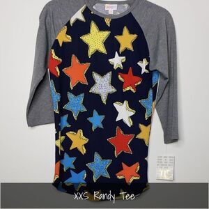 LuLaRoe Americana Randy XXS Stars NEW